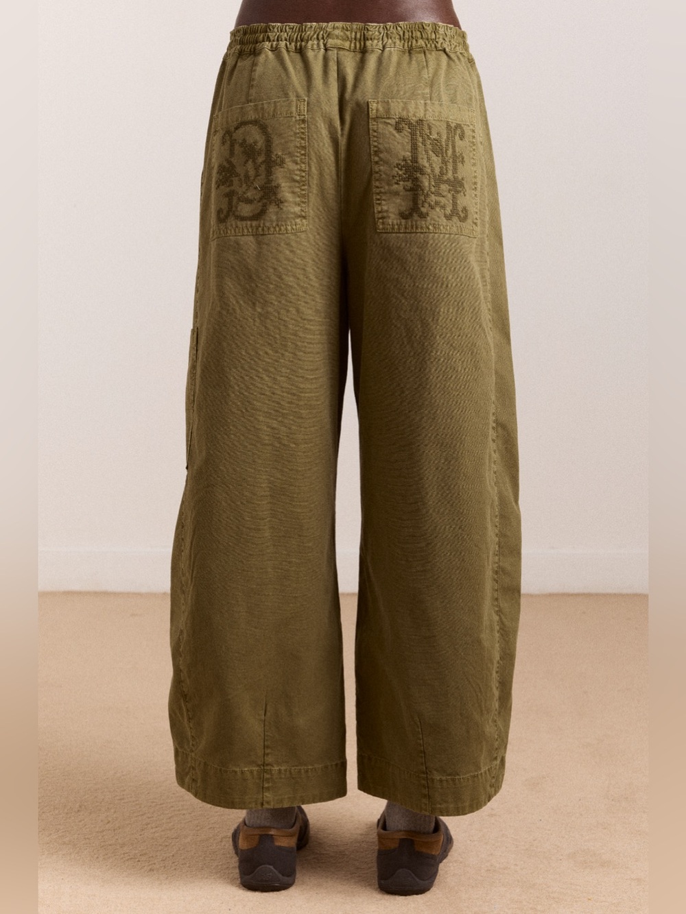 Damson Madder Felix Twill Trousers in Olive US 8 / UK 12 - Picture 7 of 16